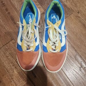 Vans Ultra Cush Shoes, coloful Canvas Anf Suede Comfy Mens Sz 9 Wens Sz 10.5